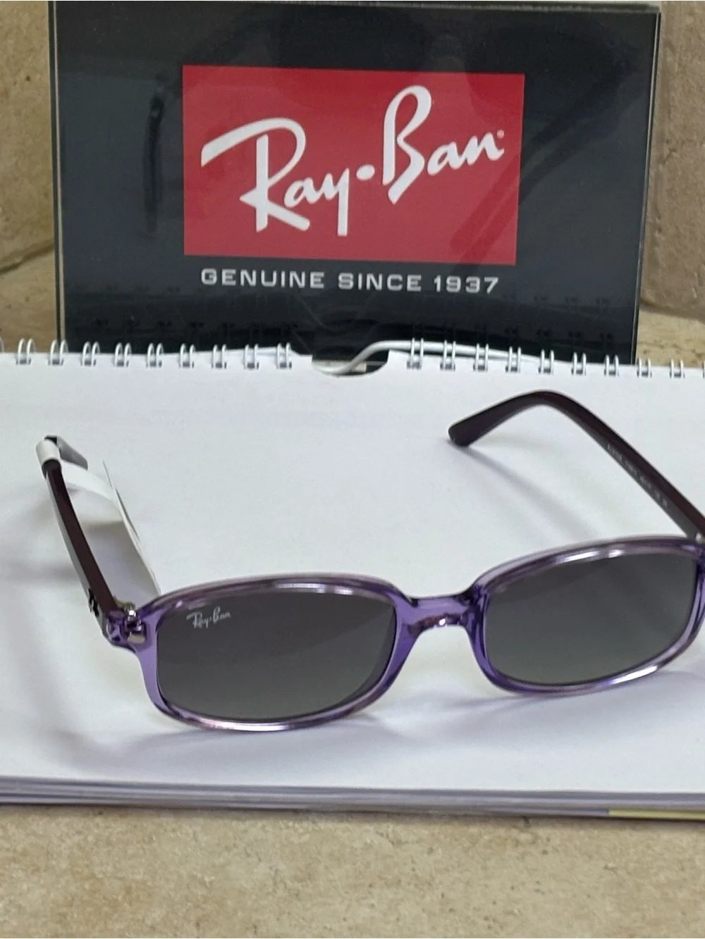New Ray-Ban Kids RJ9132S 7199/11 Transparent Polished Violet Sunglasses